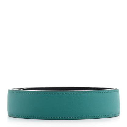 Hermes Swift Box 32mm Belt Strap 80 Turquoise Bleu Indigo 2 of 7