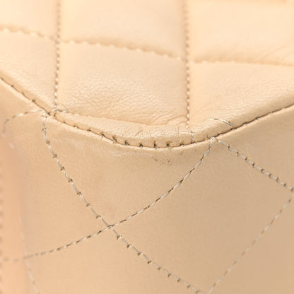 Chanel Lambskin Quilted Medium Double Flap Beige 9 of 18