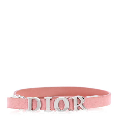 Christian Dior Calfskin Logo Double Bracelet Pink 1 of 4