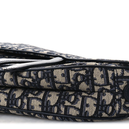 Christian Dior Oblique Saddle Bag Blue 10 of 12