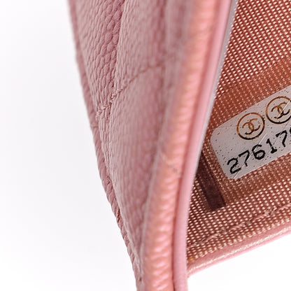 Chanel Iridescent Caviar Quilted Small Flap Wallet Rose Pink 7 of 9