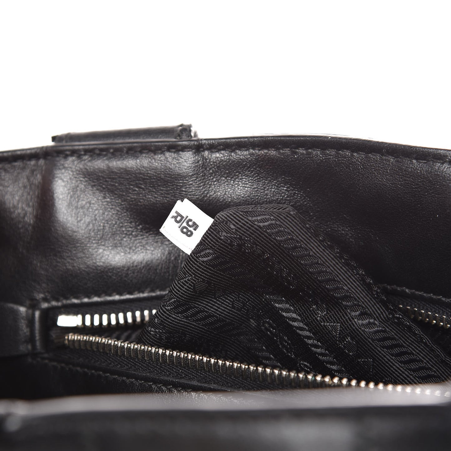 Nappa Vertical Stitched Tote Black
