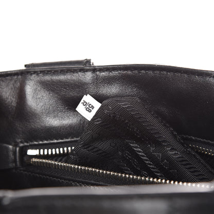 Prada Nappa Vertical Stitched Tote Black 9 of 14
