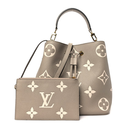 Louis Vuitton Empreinte Monogram Giant Neonoe MM Tourterelle Creme 3 of 10