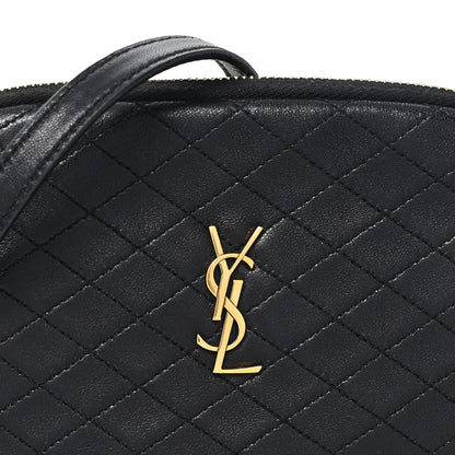 Saint Laurent Lambskin Quilted Gaby Zipped Pouch Black 7 of 10