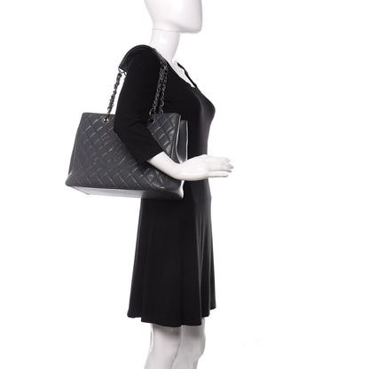 Chanel Caviar Quilted Grand Shopping Tote GST Grey 2 of 11