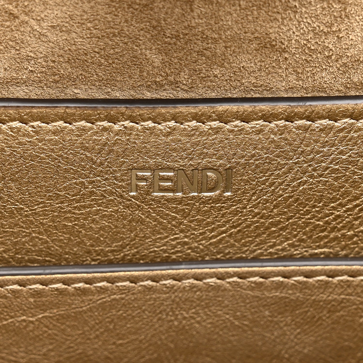 Fendi Metallic Vitello Medium Soft Peekaboo Gold 13 of 27