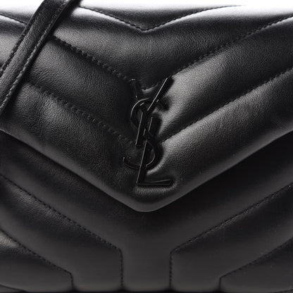 Saint Laurent Calfskin Y Quilted Monogram Toy Loulou Crossbody Bag Black 6 of 10