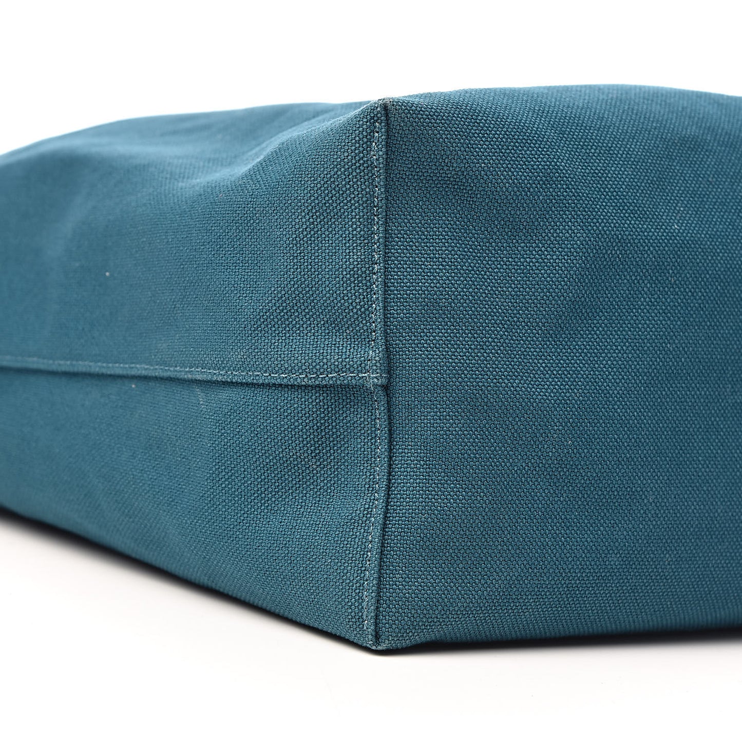 Canvas Calfskin Etriviere Shopping Tote Colvert Bleu Indigo