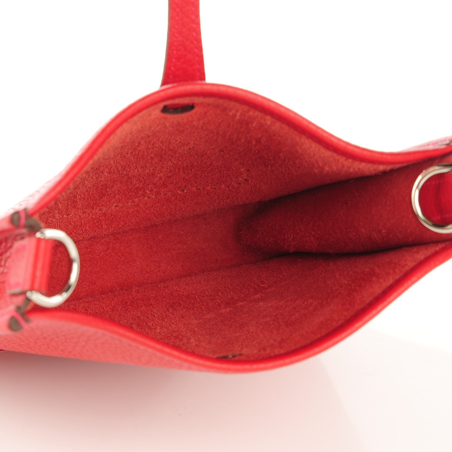 Hermes Taurillon Clemence Amazone Evelyne TPM Rouge Casaque 5 of 8