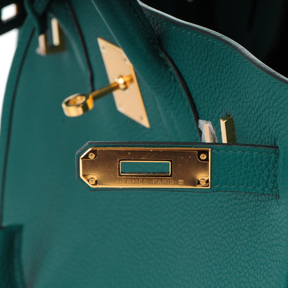 Hermes Togo Birkin 30 Malachite 9 of 23