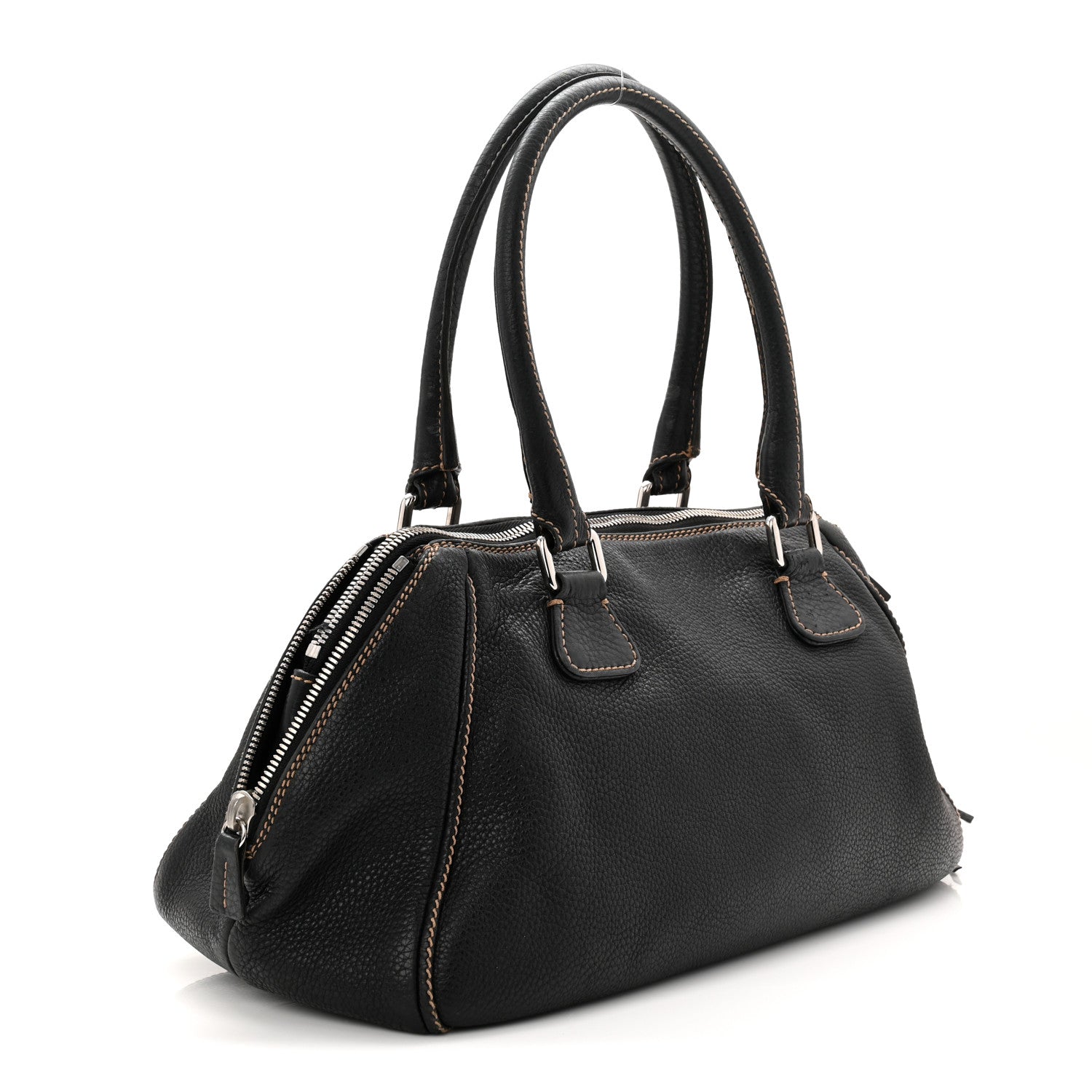 Chanel Calfskin Large Tassel Bowler Black 3 of 11