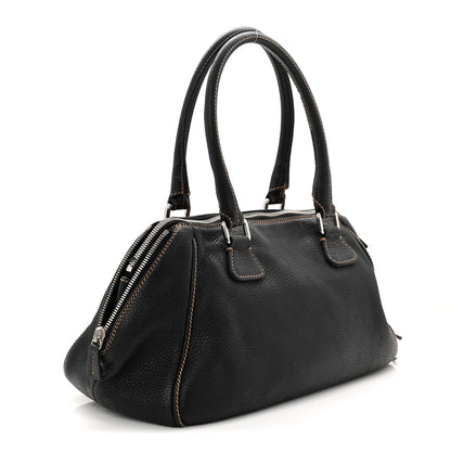 Chanel Calfskin Large Tassel Bowler Black 3 of 11