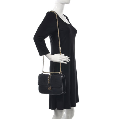 Valentino Garavani Vitello Medium Glam Lock Rockstud Flap Black 2 of 11