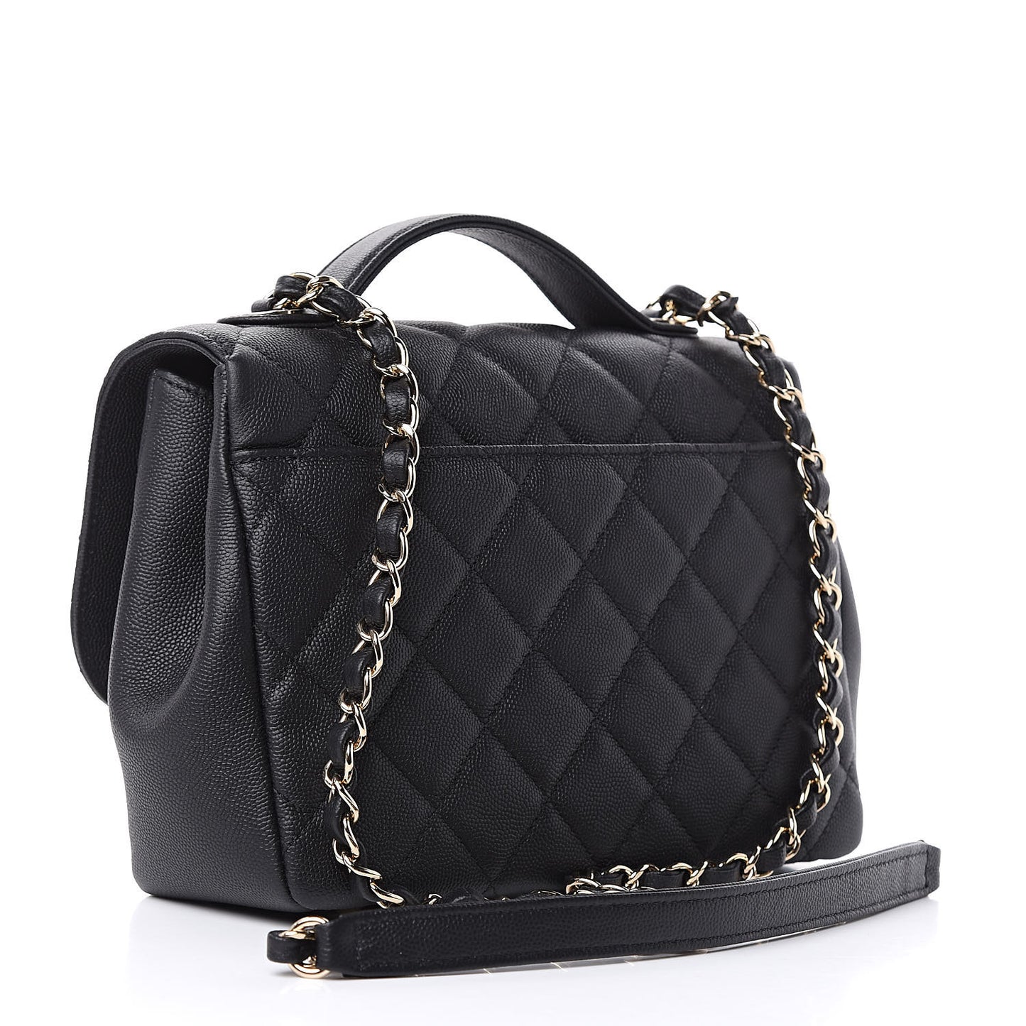Caviar Quilted Medium Business Affinity Flap Black