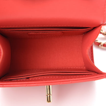 Chanel Lambskin Quilted Mini Trendy CC Chain Wallet Red 4 of 10