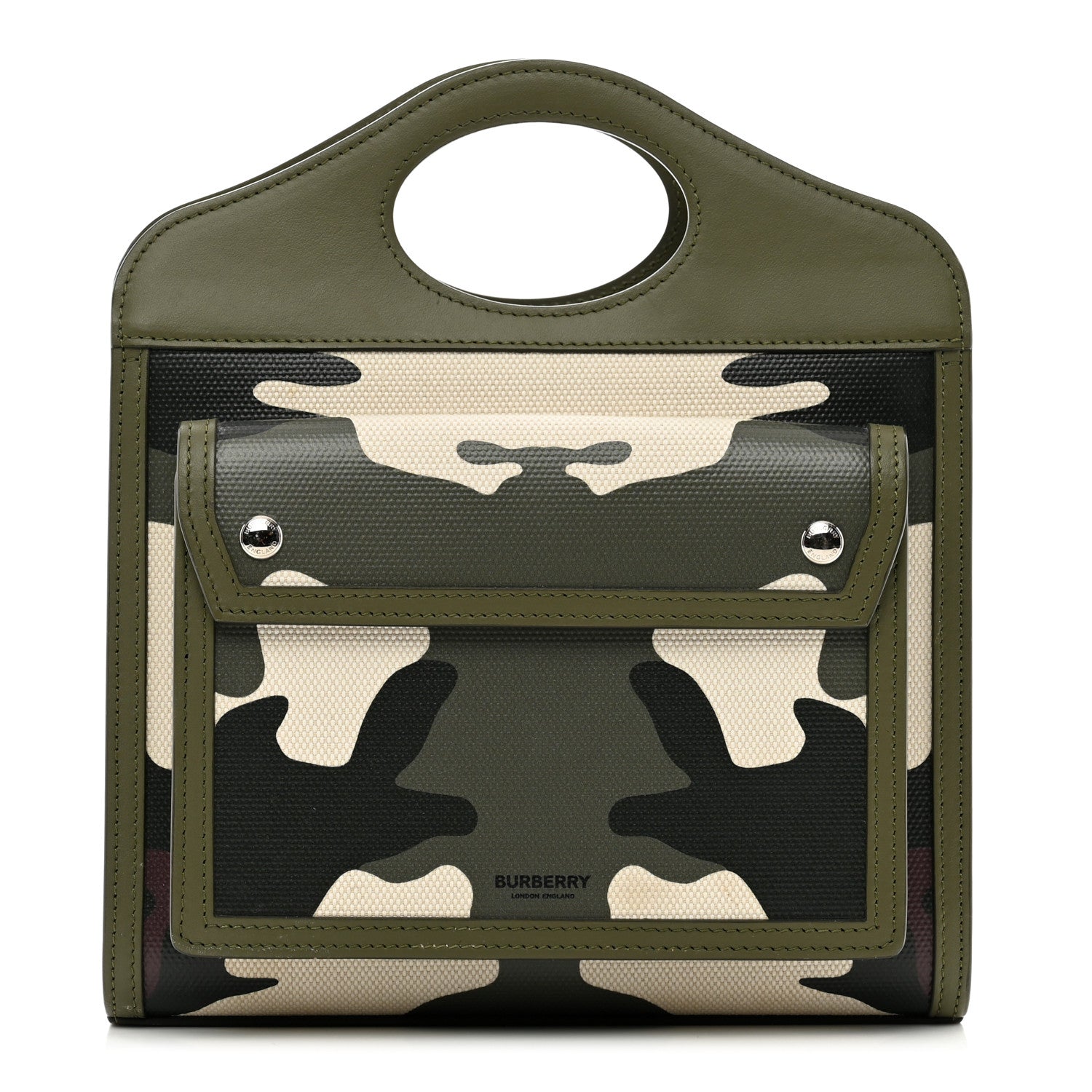 Burberry Calfskin Camouflage Mini Pocket Bag Green 1 of 9