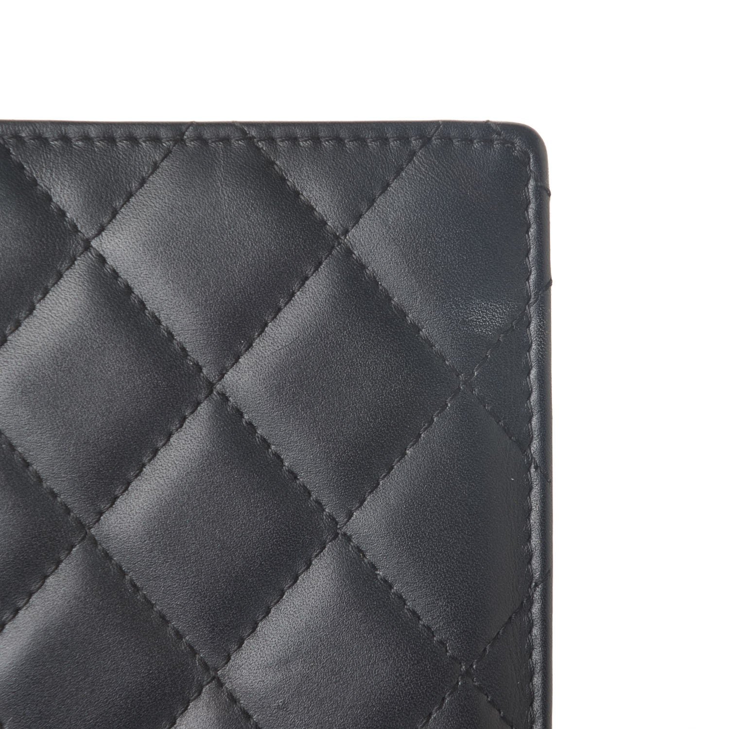Chanel Calfskin Quilted Cambon Yen Wallet Black 3 of 12
