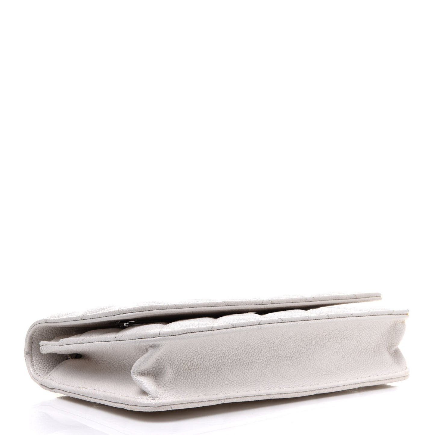 Caviar Quilted Wallet On Chain WOC White