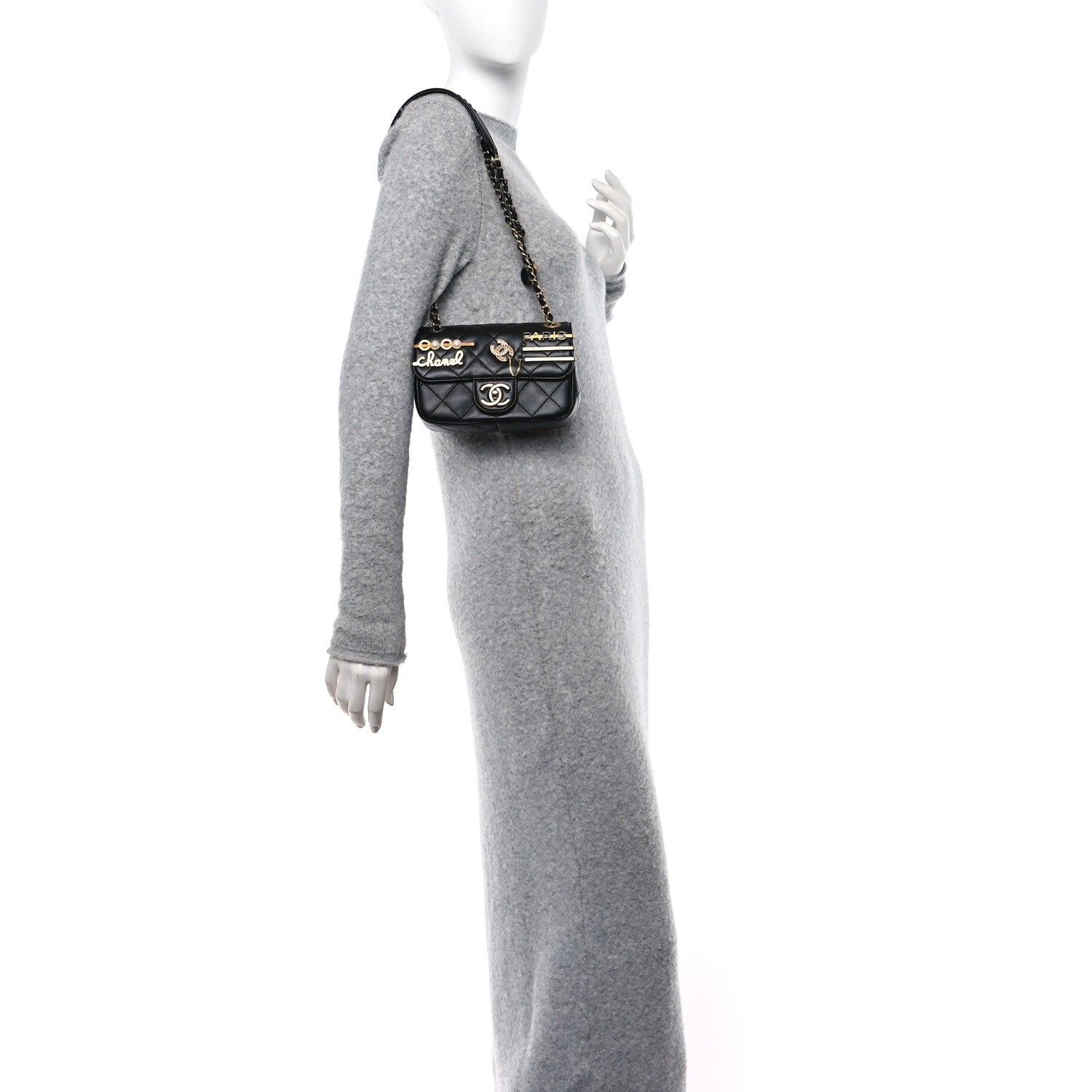 Chanel Lambskin Quilted Mini Coco Clips Single Flap Black 2 of 10
