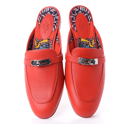 Hermes Calfskin Oz Mules 38.5 Pavot 4 of 14
