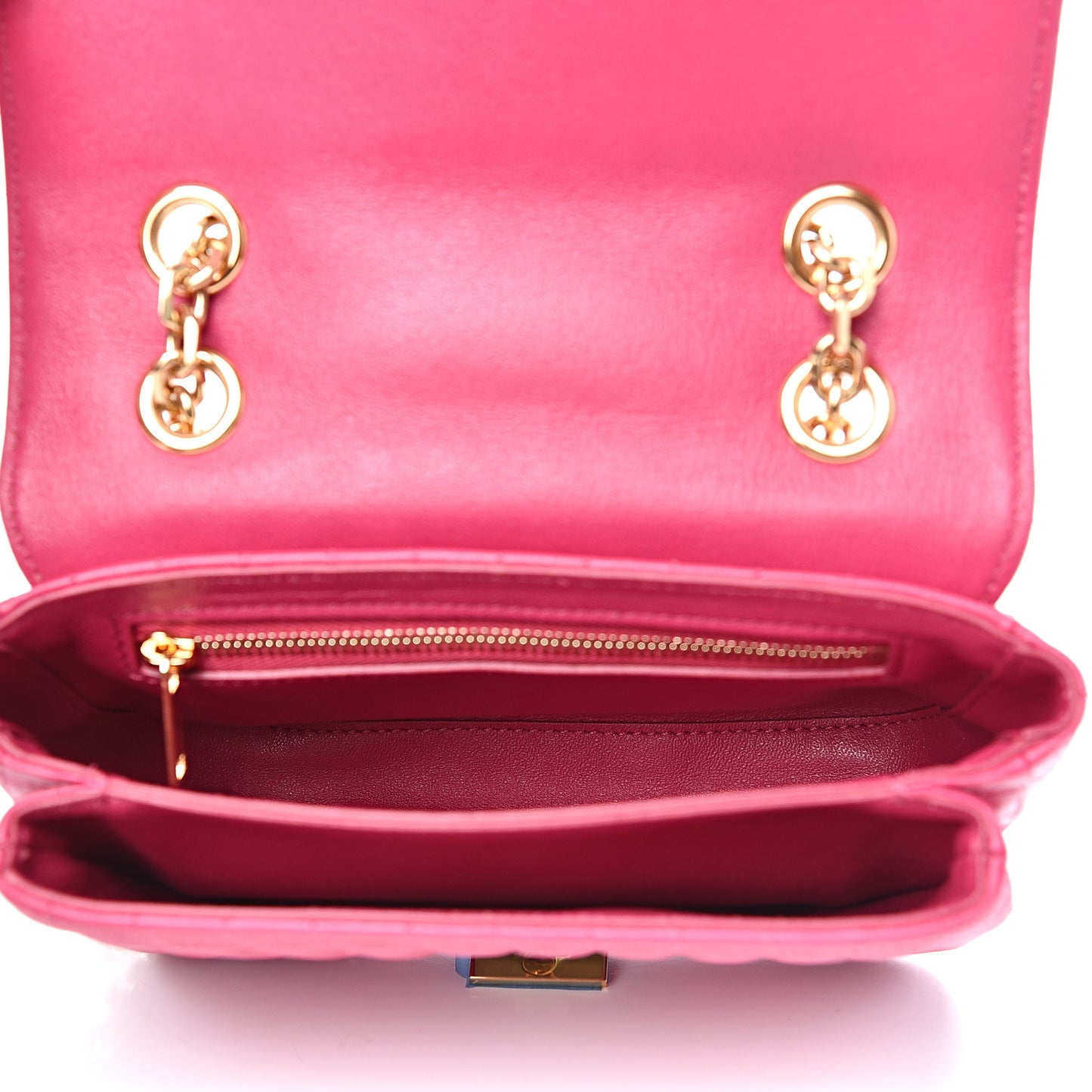 Calfskin Quilted Medium C Bag Pink
