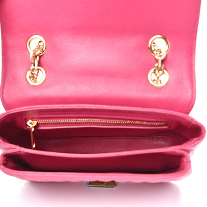 Celine Calfskin Quilted Medium C Bag Pink 4 of 7