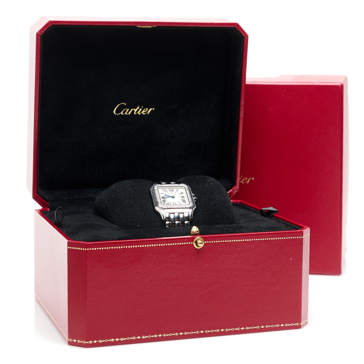 Stainless Steel Diamond 27mm Panthere Quartz Watch