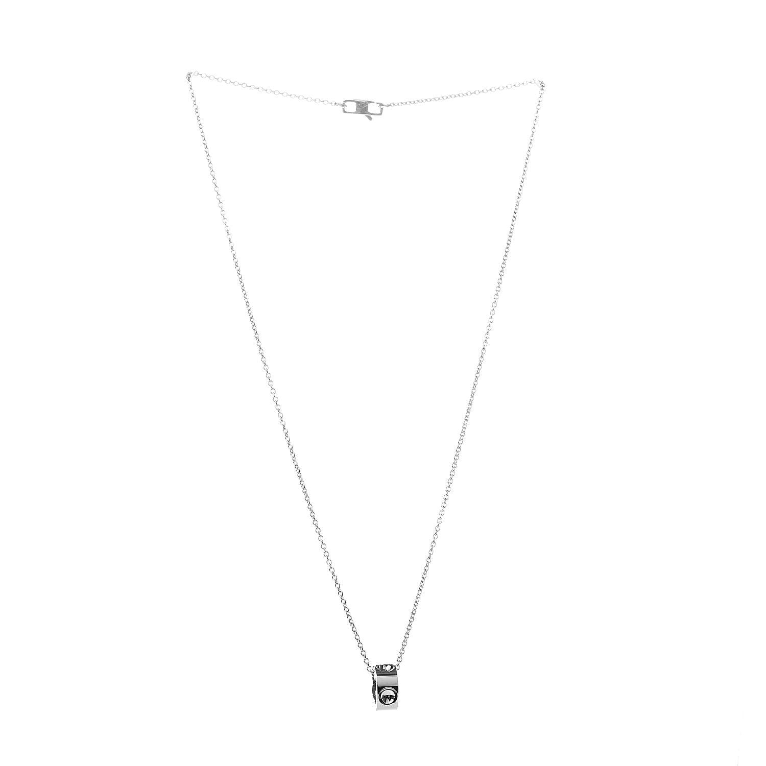 Louis Vuitton 18K White Gold Empreinte Pendant Necklace 3 of 5