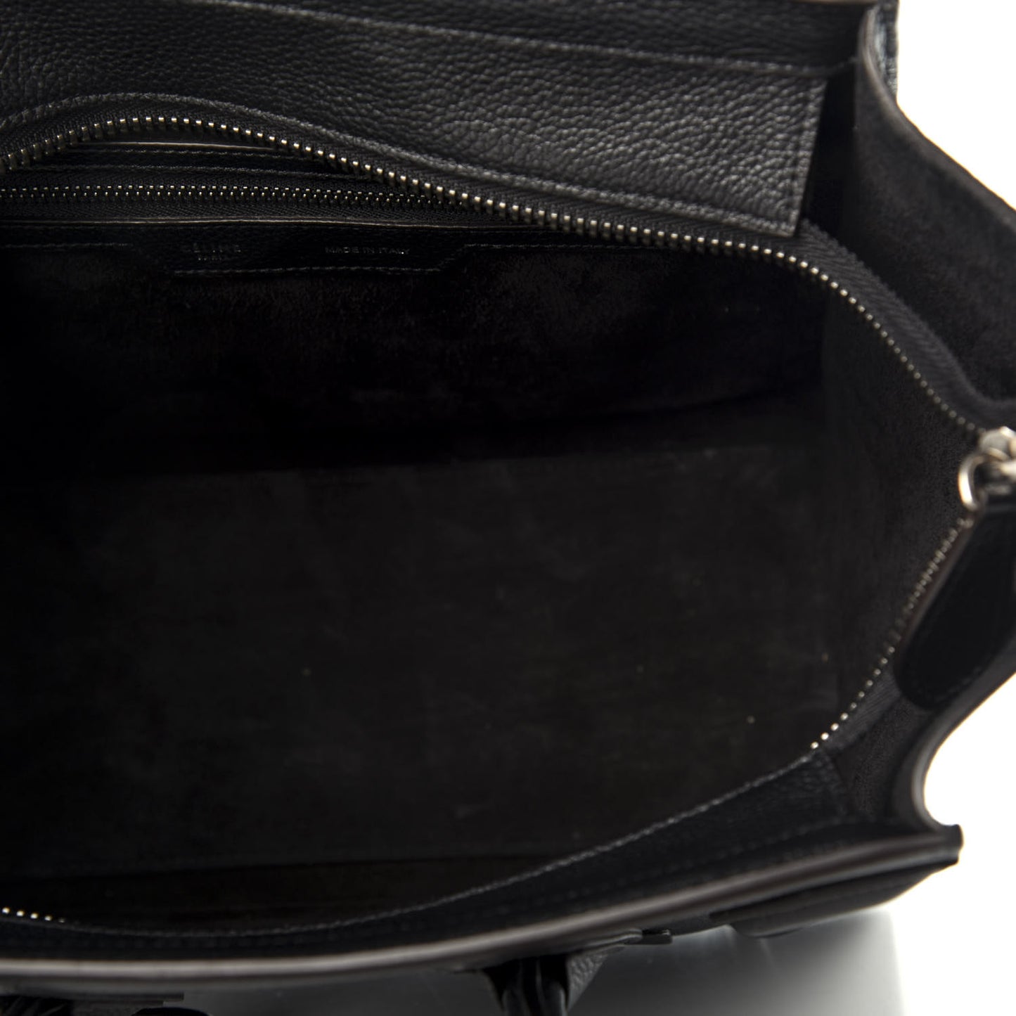 Drummed Calfskin Micro Luggage Black