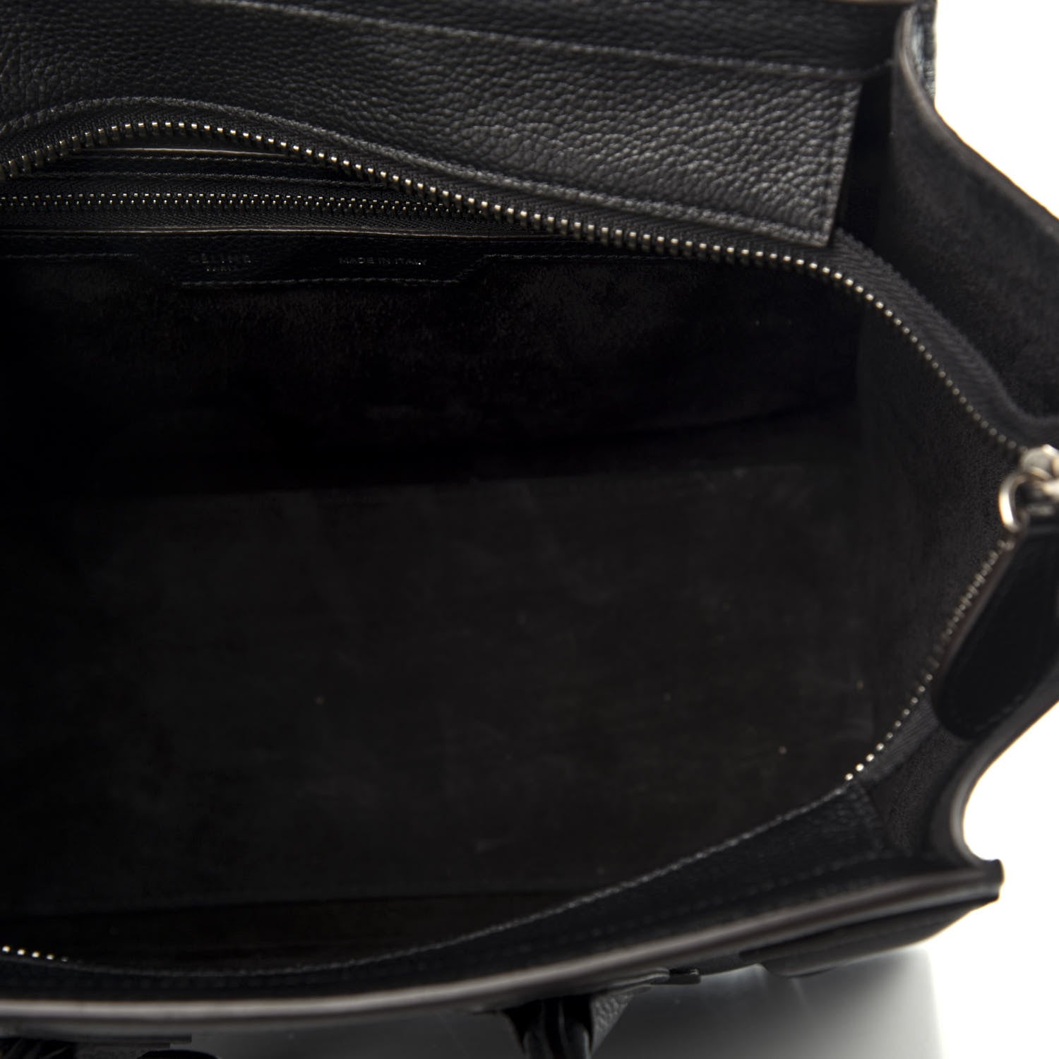 Celine Drummed Calfskin Micro Luggage Black 5 of 14