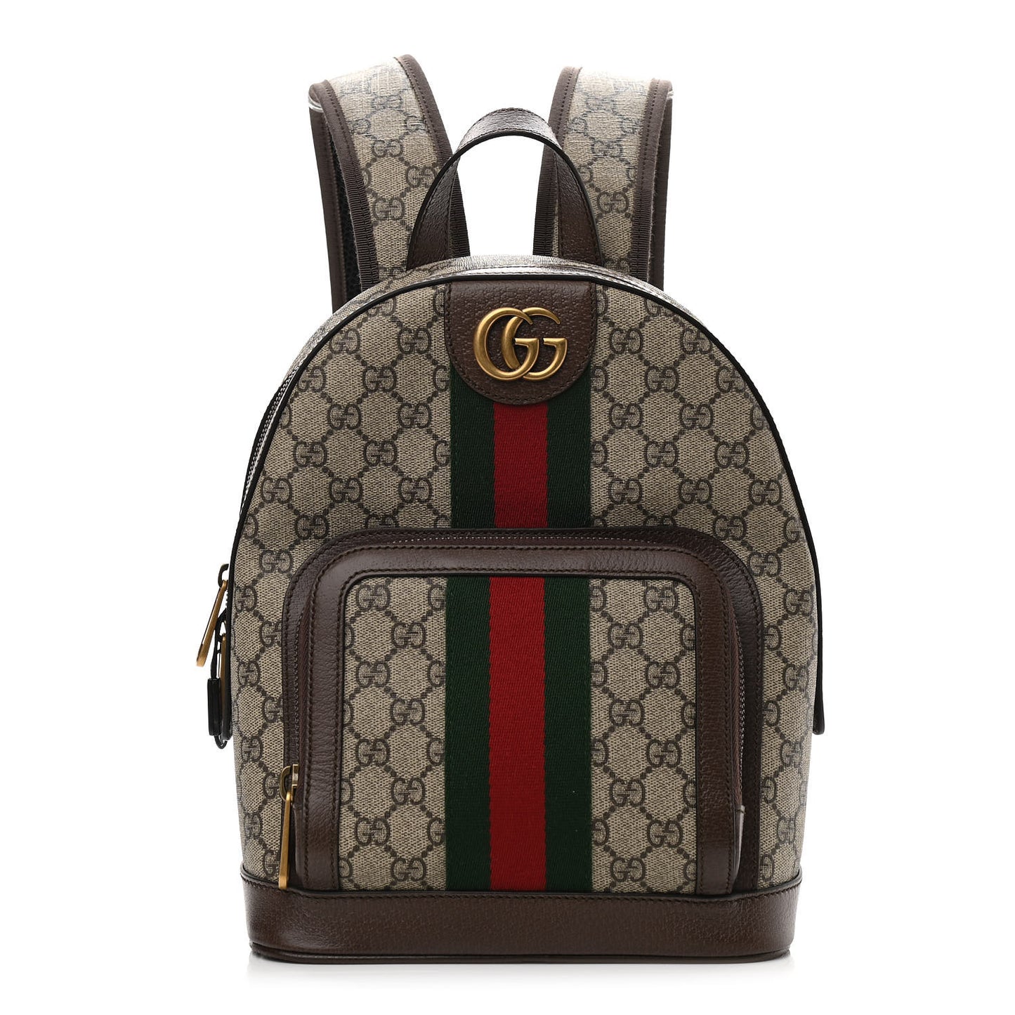GG Supreme Monogram Calfskin Web Small Ophidia Day Backpack Beige Ebony New Acero
