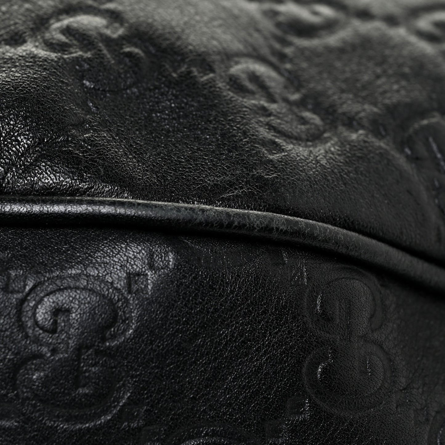 Guccissima Large GG Twins Hobo Black