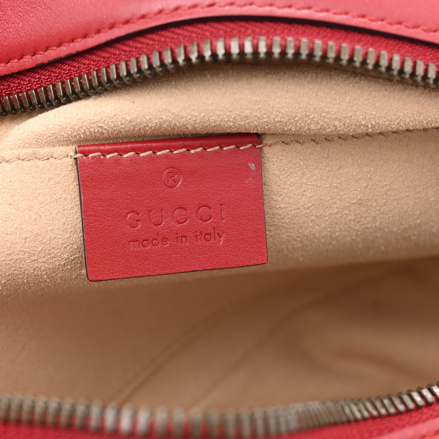 Gucci Calfskin Matelasse Small GG Marmont Chain Shoulder Bag Hibiscus Red 12 of 20