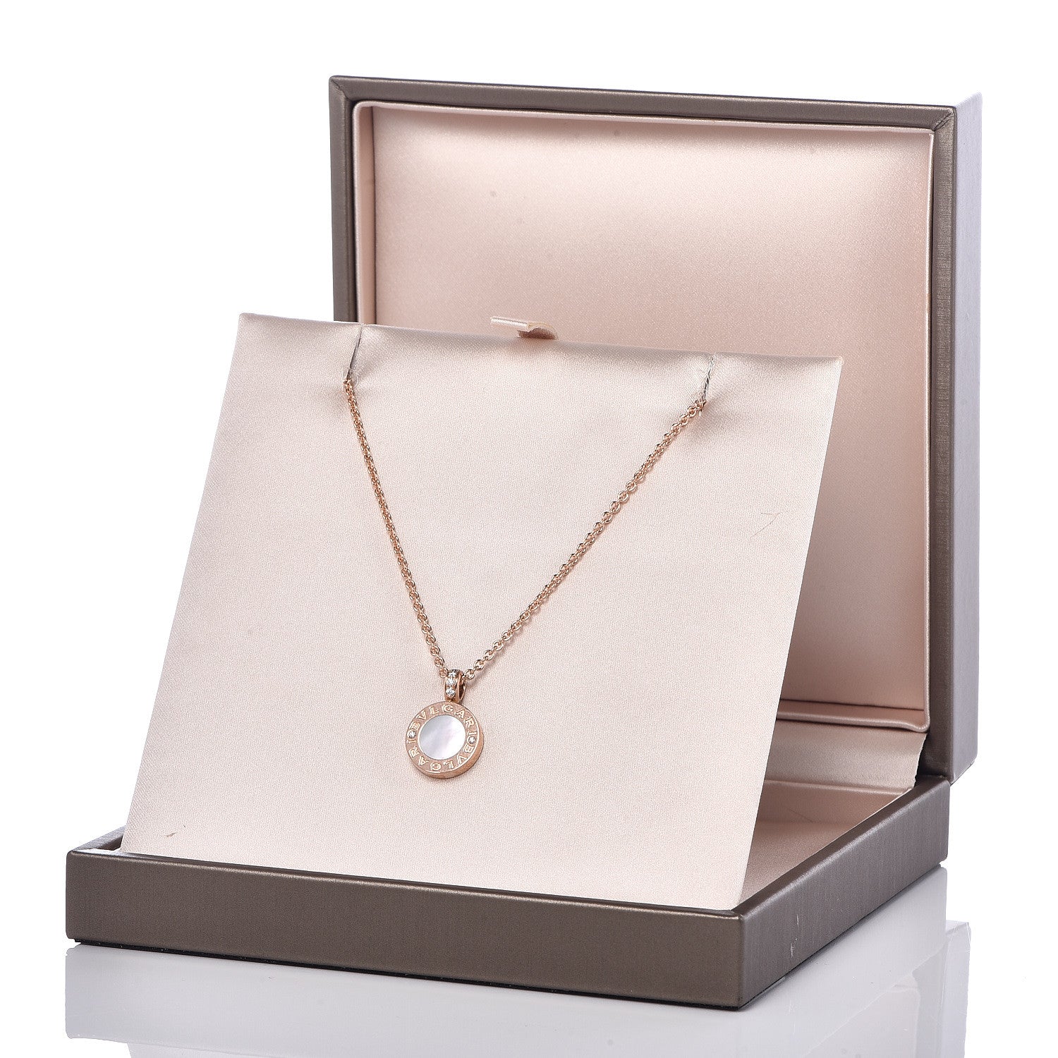 Bulgari 18K Rose Gold Diamond Mother of Pearl Carnelian BVLGARI BVLGARI Pendant Necklace 7 of 7