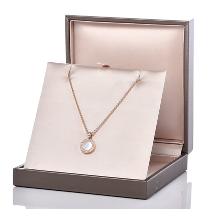 Bulgari 18K Rose Gold Diamond Mother of Pearl Carnelian BVLGARI BVLGARI Pendant Necklace 7 of 7