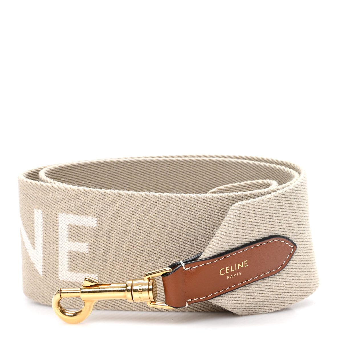 Jacquard Wool Logo Short Strap Beige White