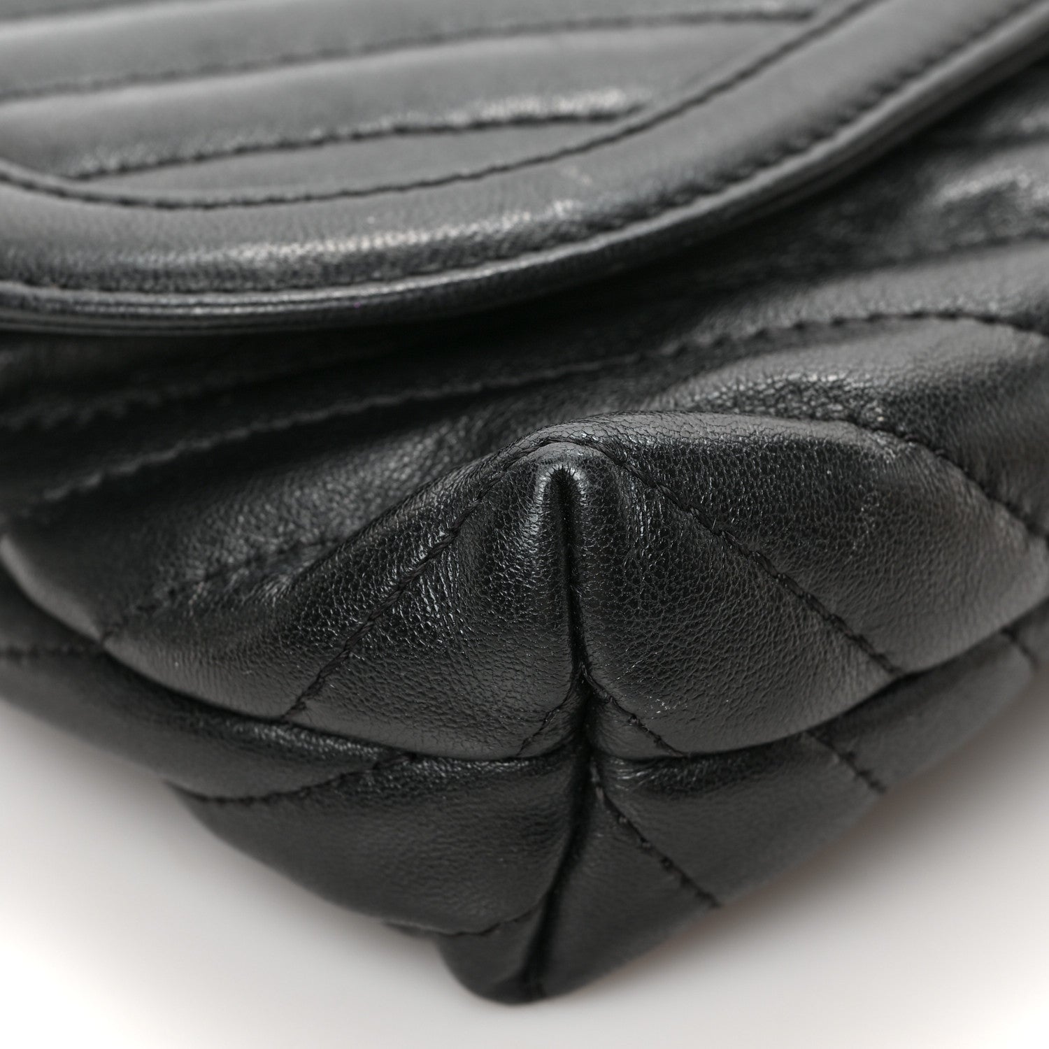 Chanel Calfskin Chevron Waist Belt Bag Black 8 of 9