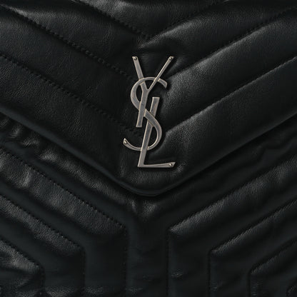 Saint Laurent Calfskin Y Quilted Monogram Small Loulou Backpack Black 8 of 10