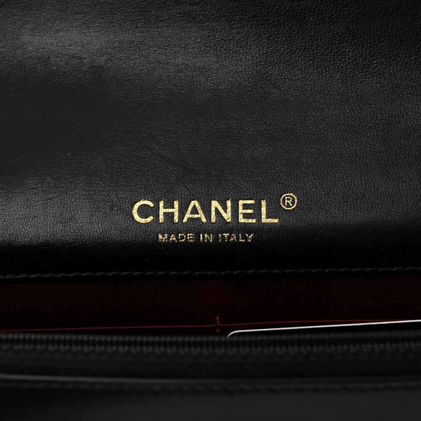 Lambskin Quilted Golden Class Wallet on Chain WOC Black