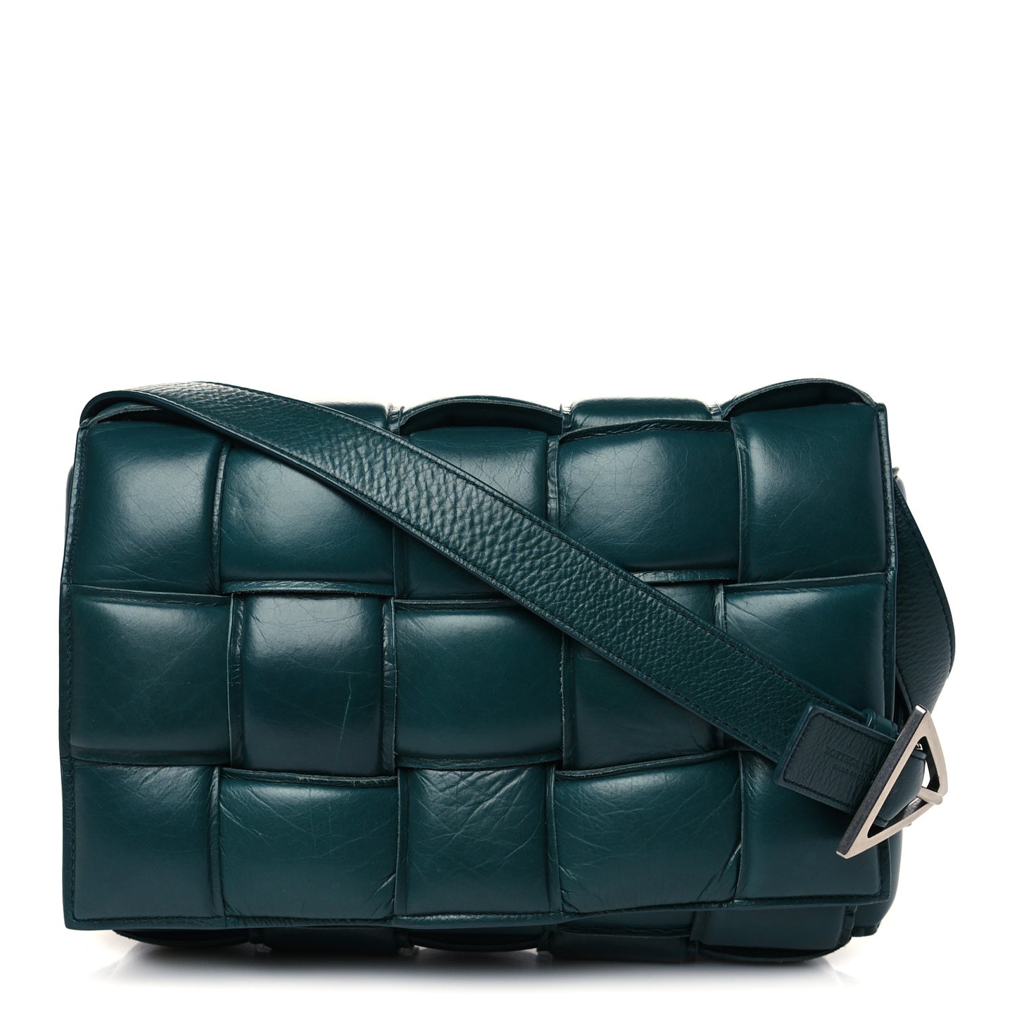 Paper Calfskin Maxi Intreccio Padded Cassette Crossbody Bag Ottanio