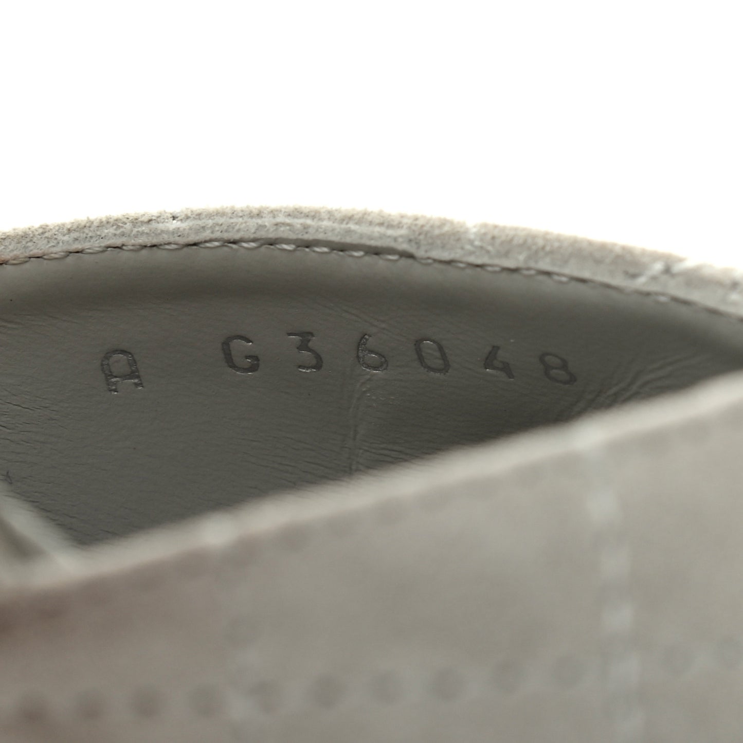 Suede Grosgrain Cap Toe CC Mary Jane Flats 36.5 Grey Black