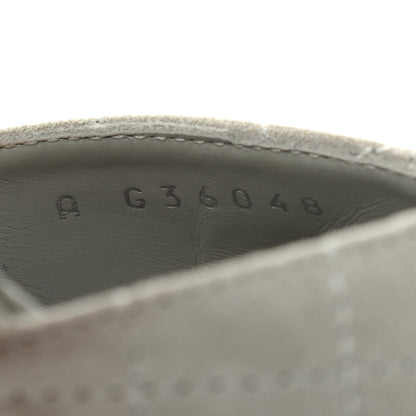 Chanel Suede Grosgrain Cap Toe CC Mary Jane Flats 36.5 Grey Black 6 of 6