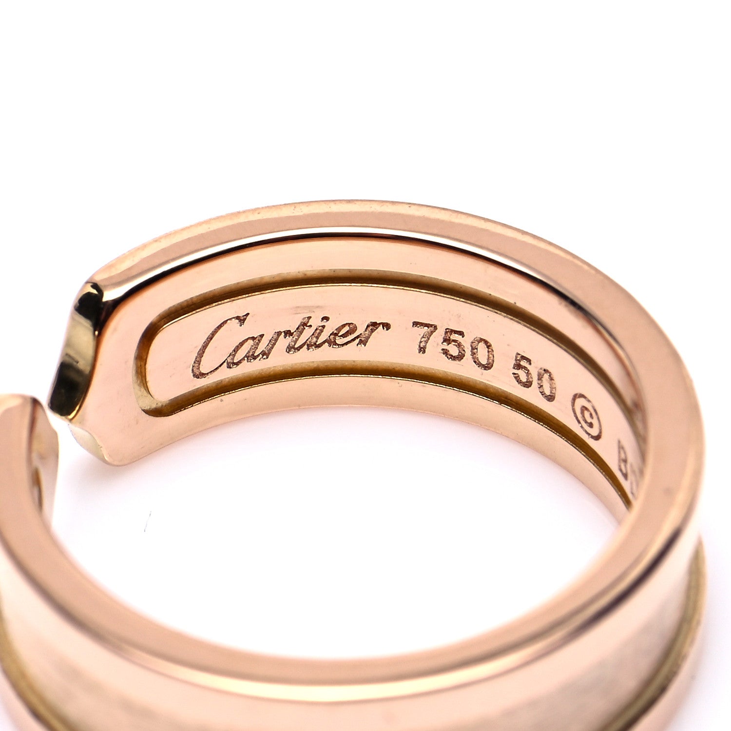 Cartier 18K Pink Gold 6.5mm C De Cartier Ring 50 5.25 5 of 6