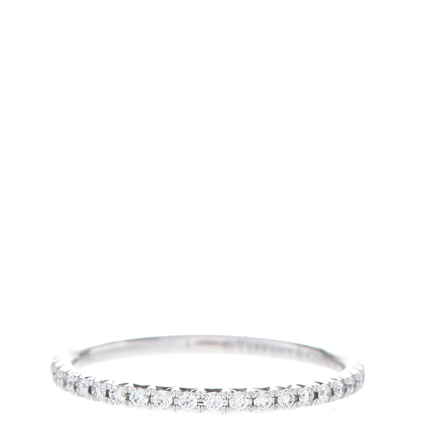 18K White Gold Diamond Metro Ring 48 4.5