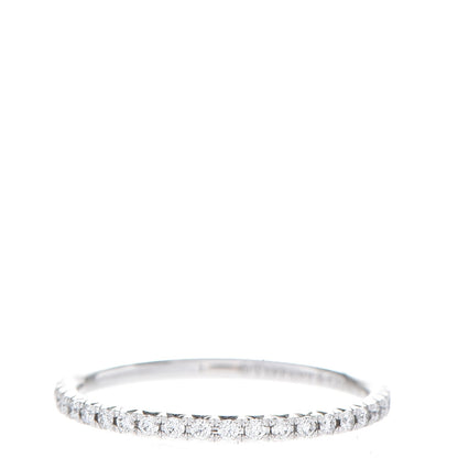 Tiffany 18K White Gold Diamond Metro Ring 48 4.5 1 of 7