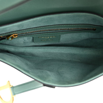 Christian Dior Shiny Goatskin Saddle Bag Green 5 of 14