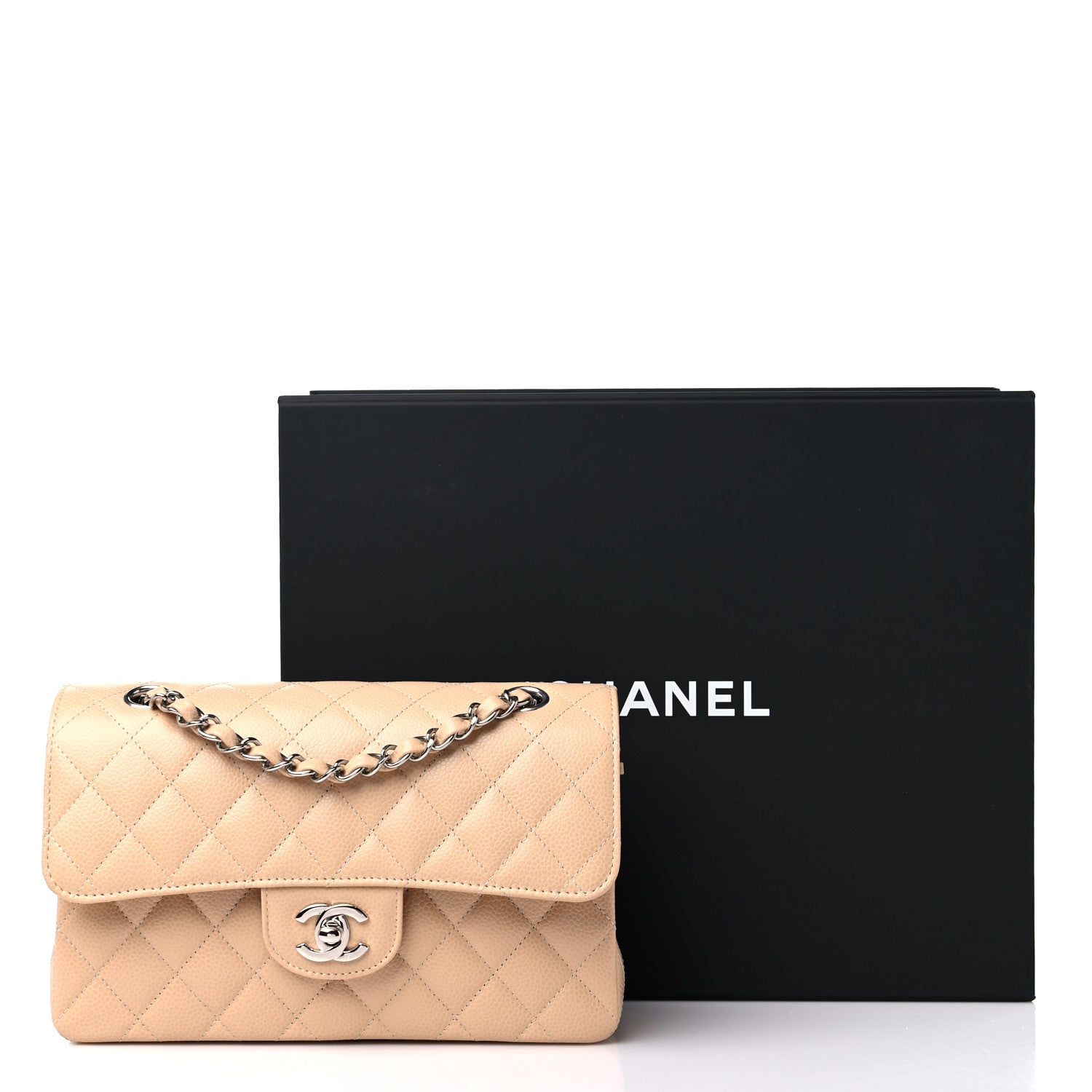 Chanel Caviar Quilted Small Double Flap Beige 9 of 9