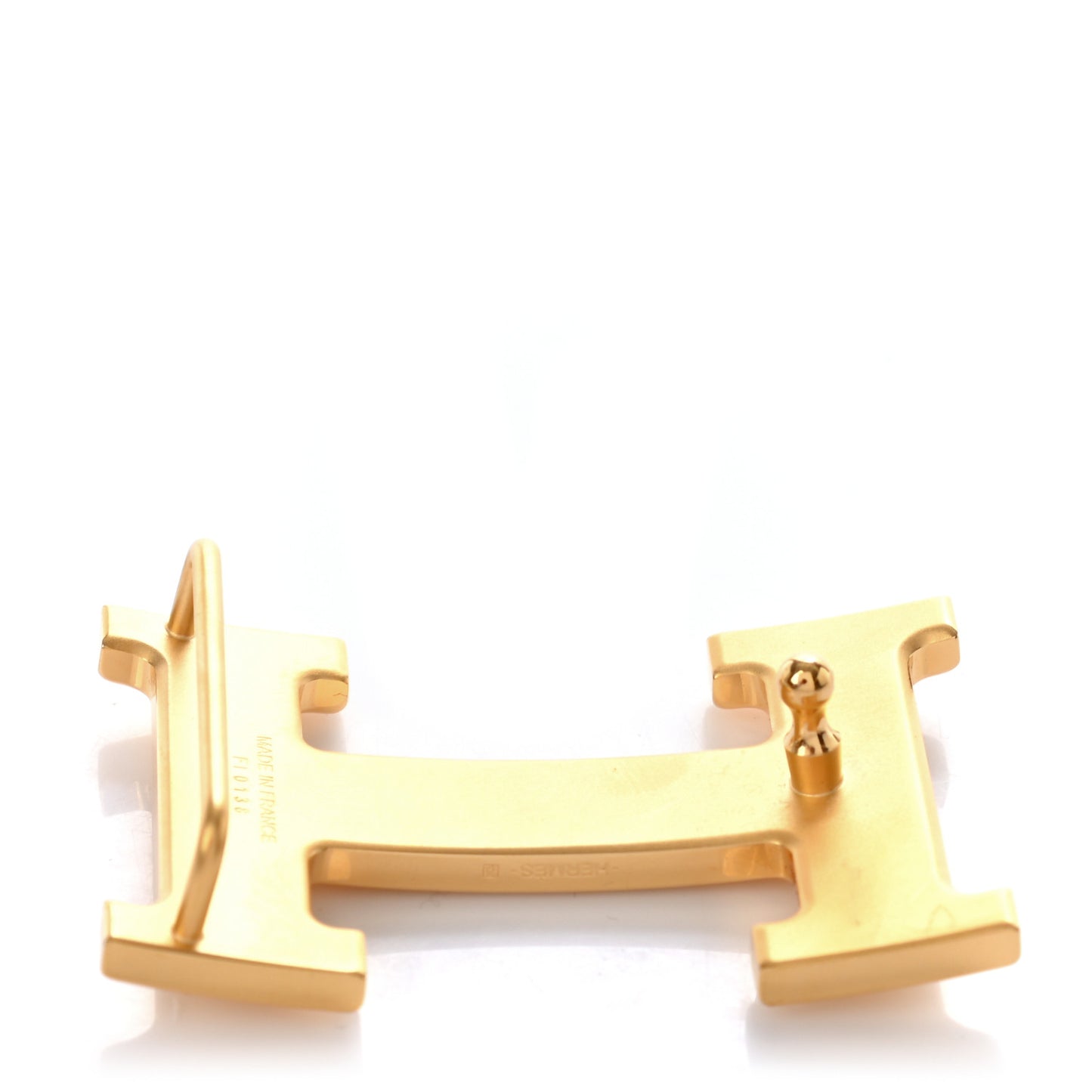 Polished 32mm H Belt Buckle Gold