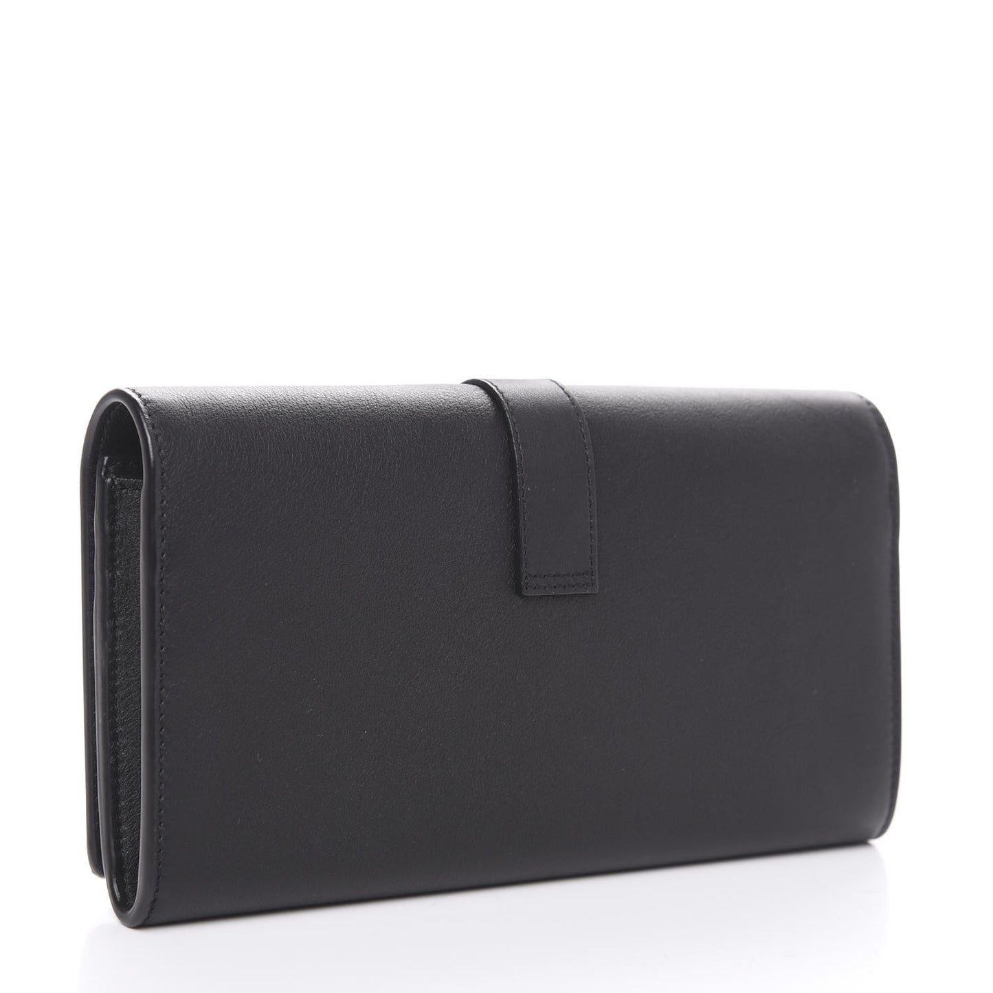 Calfskin Monogram Large Flap Wallet Black